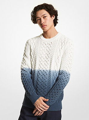 Ombré Cable Cotton Blend Sweater