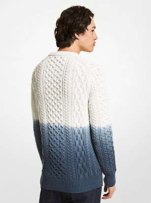 Ombré Cable Cotton Blend Sweater