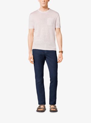 Slim-Fit Cotton and Linen Chinos