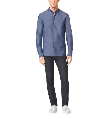 Michael kors chambray shirt new arrivals