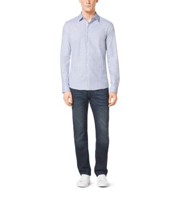 Slim-Fit Check Cotton Shirt | Michael Kors