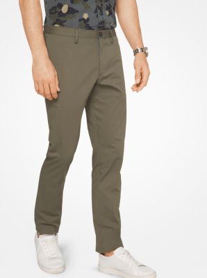 Slim-Fit Stretch-Cotton Trousers | Michael Kors