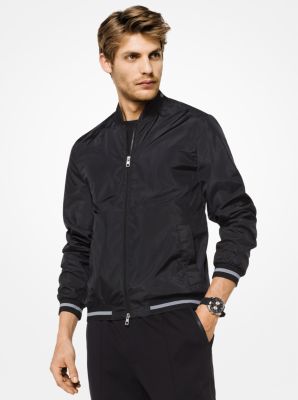 michael kors black bomber jacket