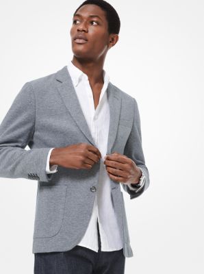 Cotton-Blend Piqu&eacute; Blazer