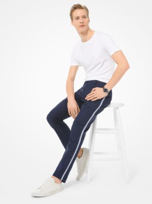 Striped Stretch-Cotton Slim-Fit 