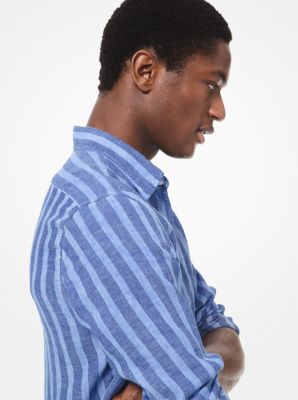 Slim-Fit Striped Linen Shirt