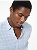 Slim-Fit Check Linen Shirt image number 1