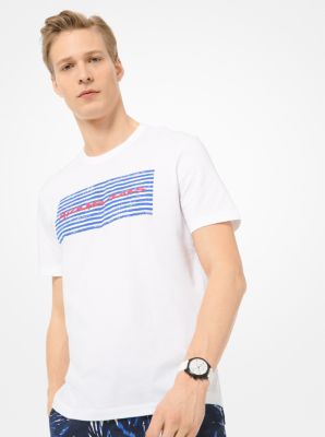 T-shirt ray&eacute; &agrave; logo