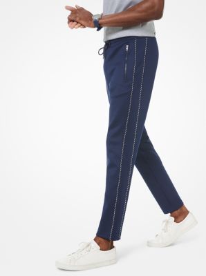 spunk track pants with contrast piping