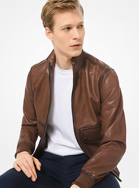 Top 45+ imagen michael kors leather jacket men's - Thptnganamst.edu.vn