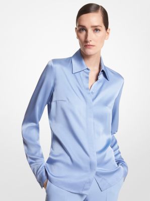 Michael kors blue sales blouse