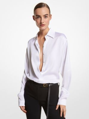 Boyfriend-Hemdbluse aus Charmeuse image number 0