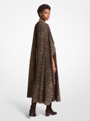 Leopard Silk Crepe De Chine Dress image number 1
