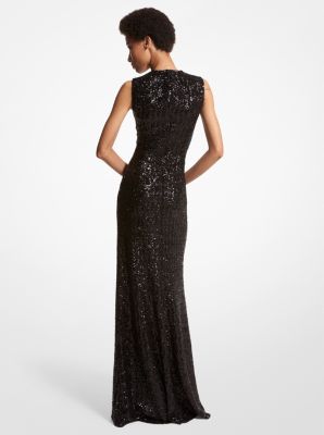 Embroidered Sequin Gown image number 1