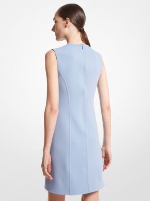 Double Face Stretch Wool Crepe Shift Dress