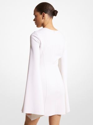 Vestido de sarga de lana elástica de doble cara con mangas con abertura image number 1