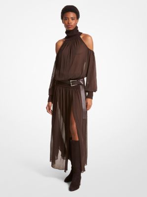 Chiffon turtleneck sale