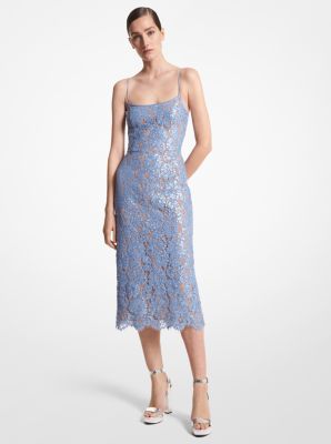 Michael kors blue sequin on sale dress