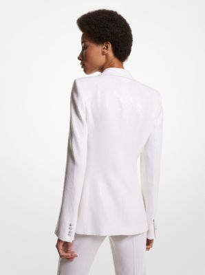 Blazer con bordado de lentejuelas