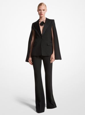 Double Crepe Sablé Tuxedo Cape Jacket image number 0