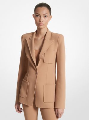 Double Face Stretch Wool Blazer