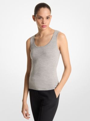 Michael Kors Collection Bette Cashmere Scoopneck Tank