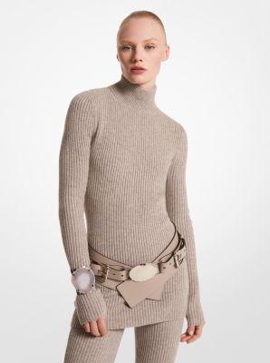 Stretch Cashmere Tunic Turtleneck image number 0