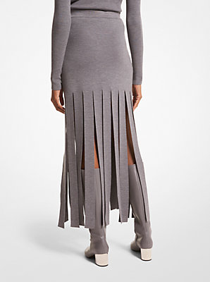 Merino Wool Blend Streamer Skirt