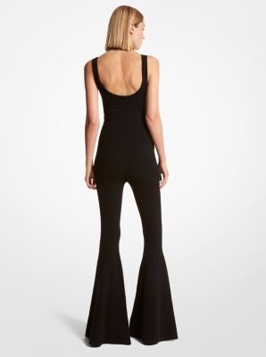 Stretch Cashmere Flared Jumpsuit image number 1