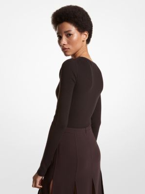 Ribbed Wool Blend Bodysuit image number 1