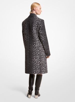 Leopard Wool Chesterfield Coat image number 1