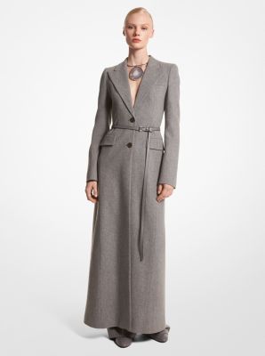 Michael kors grey wool hot sale coat