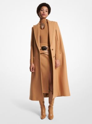 Cape coat outlet with belt