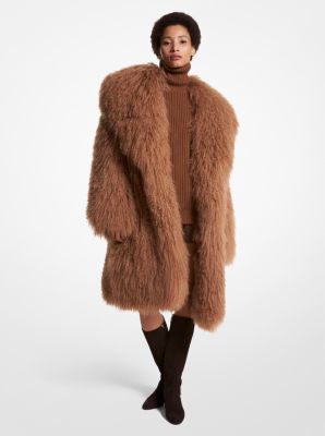 Michael kors 2025 shearling coat