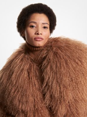 Mongolian fur 2024 coat plus size