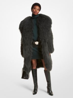 Michael kors mongolian fur shop coat