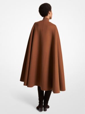 Wool Crepe Cape-Sleeve Coat - Women - Ready-to-Wear