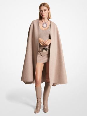 Double Faced Wool Melton Cape | Michael Kors