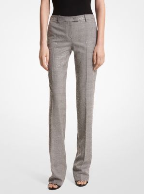 Grey Knitted Stretch Trousers