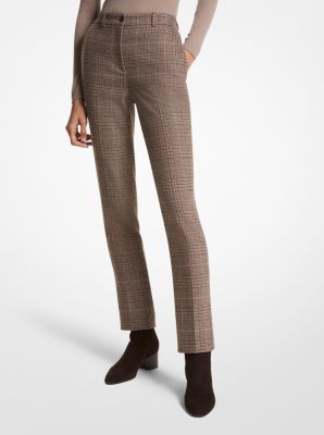 Pantal&oacute;n Samantha de franela elastizada con dise&ntilde;o Pr&iacute;ncipe de Gales in MOCA MULTICOLOR | Michael Kors