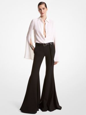 ZARA Studio New Black Bell Extra Flared Trousers Pants Sold Out