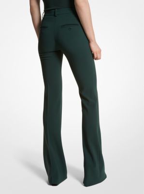 Haylee Stretch Pebble Crepe Flared Trousers image number 0