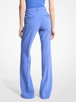 Haylee Stretch Pebble Crepe Flared Trousers