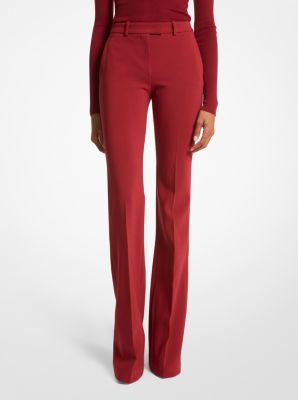 Haylee Stretch Pebble Crepe Flared Trousers image number 0