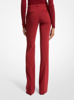 Haylee Stretch Pebble Crepe Flared Trousers image number 1