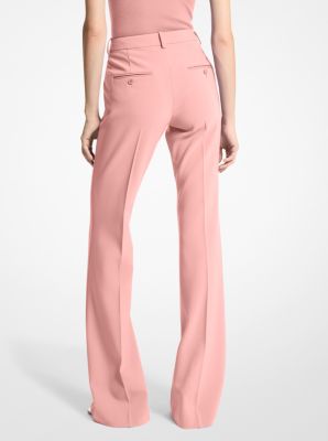 Haylee Stretch Pebble Crepe Flared Trousers