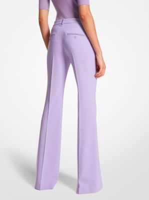 Haylee Stretch Pebble Crepe Flared Trousers image number 1