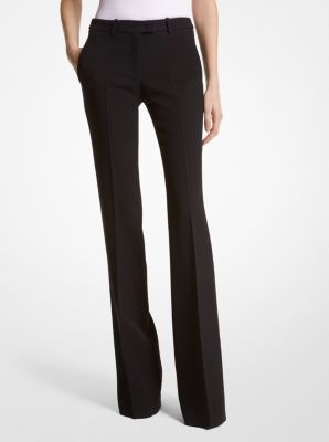 Haylee Double Crepe Sablé Flared Trousers