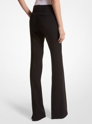 Haylee Double Crepe Sablé Flared Trousers