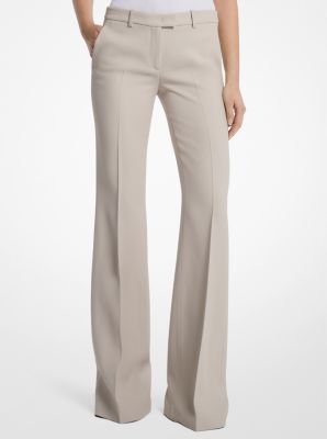 Haylee Double Crepe Sablé Flared Trousers